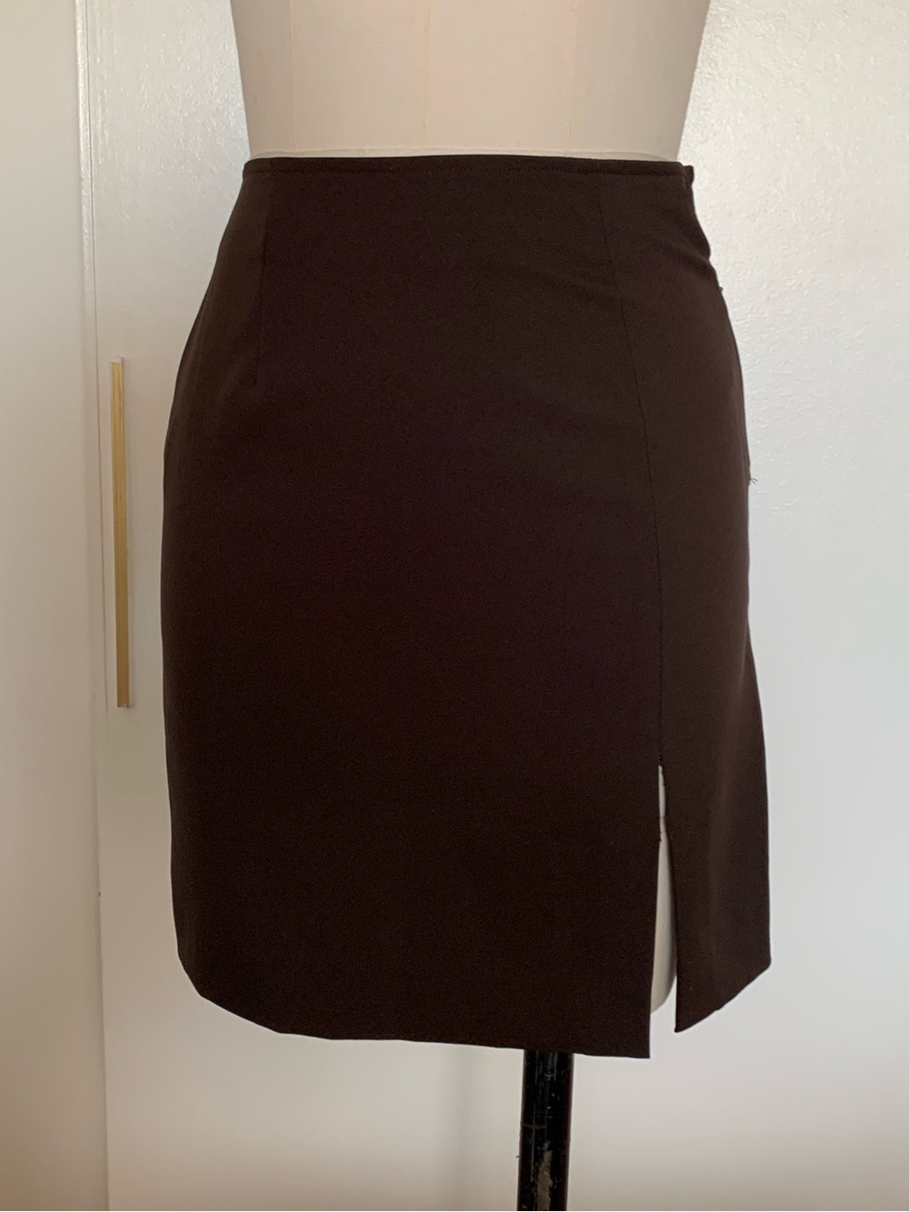 Esprit Dark Brown Pencil Skirt with Side Slit